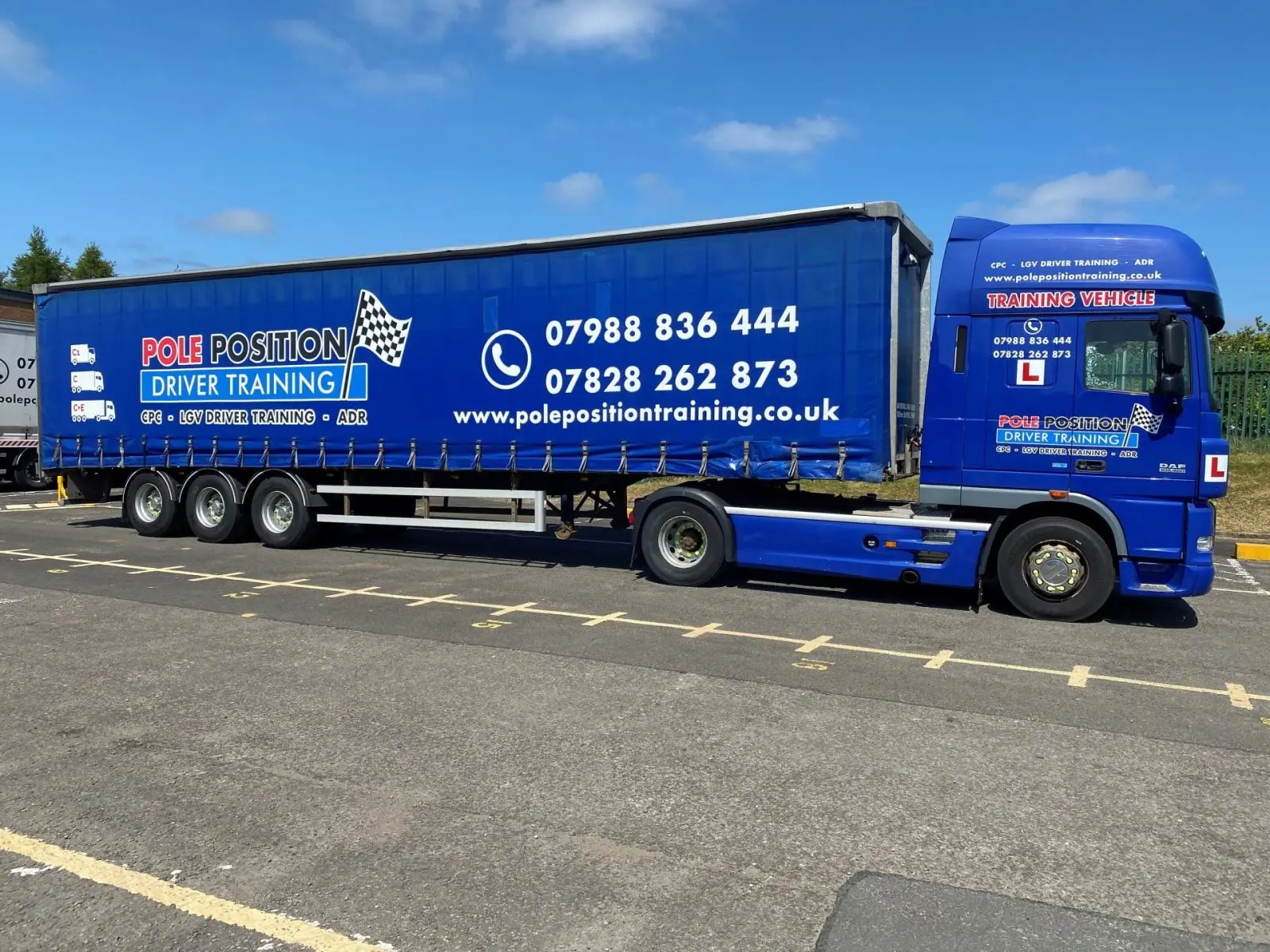 Articulated LGV used for LGV driver training for Edinburgh drivers at Pole Position