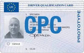 Driver qualification card for CPC training Pole Position Driver Training